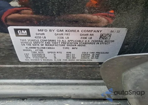 2022 Buick Encore Gx Essence z USA, uszkodzony, nr VIN KL4MMFSL2NB130044